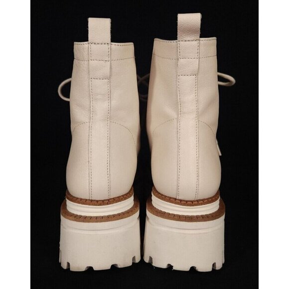 Paloma Bercelo Leather Comat Boots Size 37 US 7 Beige $370 - Picture 5 of 12